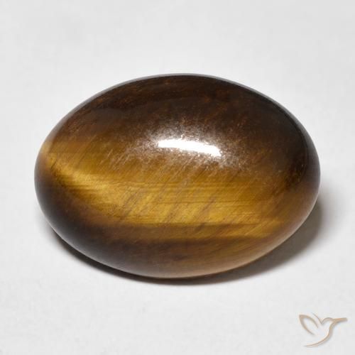 10.57ct طبيعي بني مصفر عين النمر, بيضوي, غير شفاف