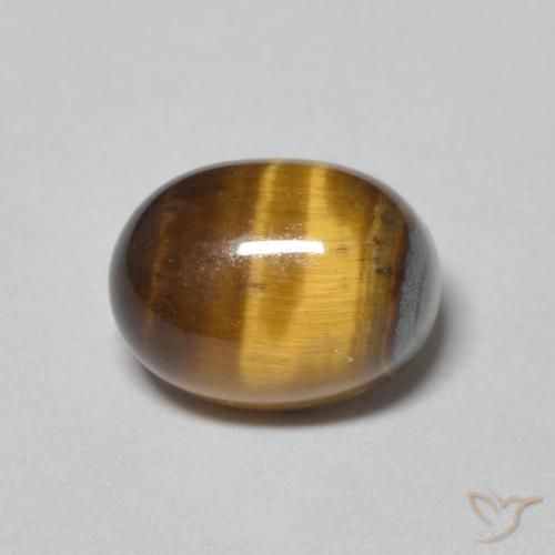 2.15ct طبيعي بني مصفر عين النمر, بيضوي, غير شفاف