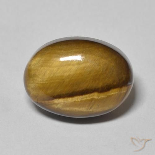 7.09ct طبيعي Medium Light-Brown عين النمر, بيضوي, غير شفاف