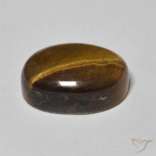 عين النمر Medium Light-Brown طبيعي، بيضوي، 7.09 قيراط، غير شفاف