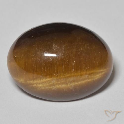 14.58ct طبيعي بنى دافئ عين النمر, بيضوي, غير شفاف