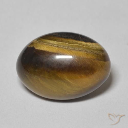 6.16ct طبيعي بني مصفر عين النمر, بيضوي, غير شفاف