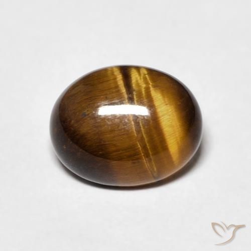 1.72ct طبيعي بني ذهبي عين النمر, بيضوي, غير شفاف