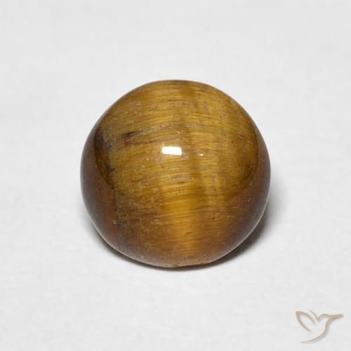 1.50ct طبيعي بنى متوسط عين النمر, دائري, غير شفاف