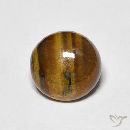 1.87ct طبيعي بني ذهبي عين النمر, دائري, غير شفاف