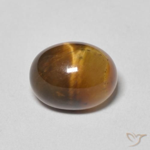 2.64ct طبيعي بنى دافئ عين النمر, بيضوي, غير شفاف