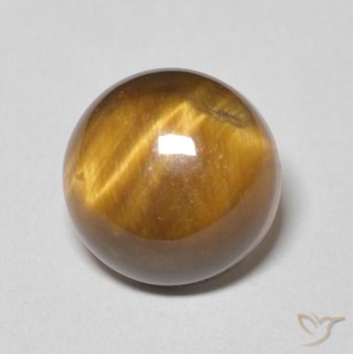 4.47ct طبيعي بنى دافئ عين النمر, دائري, غير شفاف