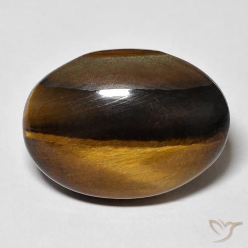 26.28ct طبيعي بني مصفر عين النمر, بيضوي, غير شفاف