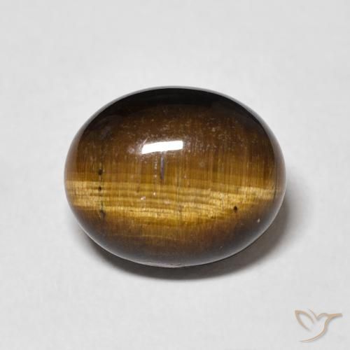 4.79ct طبيعي بني مصفر عين النمر, بيضوي, غير شفاف