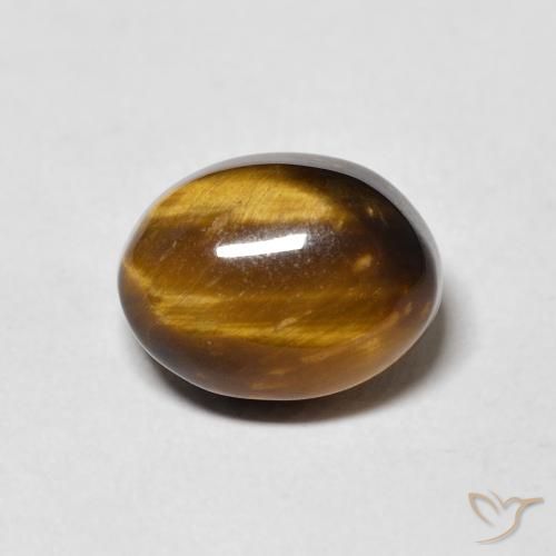 4.27ct طبيعي بني مصفر عين النمر, بيضوي, غير شفاف