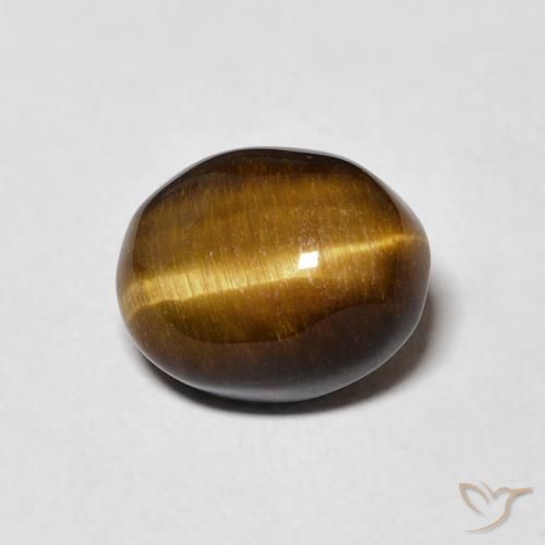 4.61ct طبيعي بنى دافئ عين النمر, بيضوي, غير شفاف