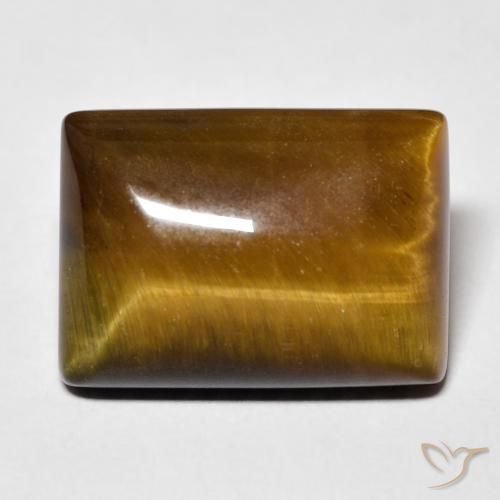 13.48ct طبيعي بني ذهبي عين النمر, باجيت, غير شفاف