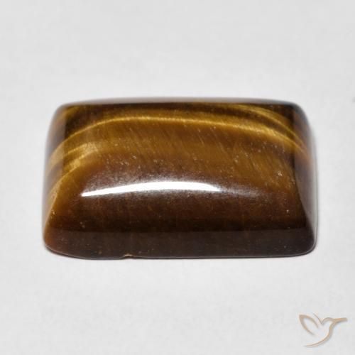 عين النمر Medium Light-Brown طبيعي، باجيت، 14.98 قيراط، غير شفاف