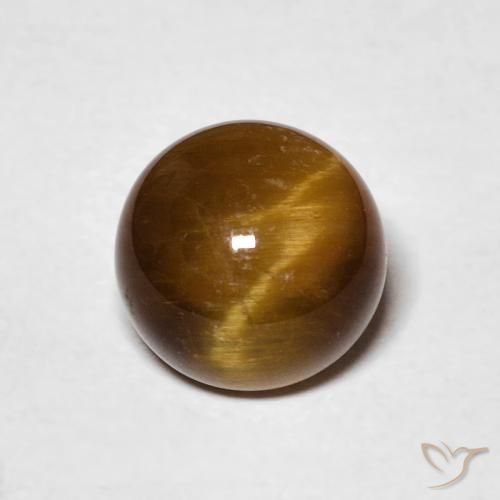 2.32ct طبيعي بني ذهبي عين النمر, دائري, غير شفاف