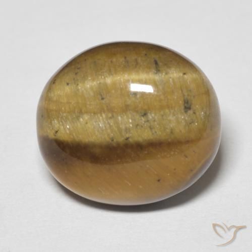 8.25ct طبيعي بني ذهبي عين النمر, بيضوي, غير شفاف