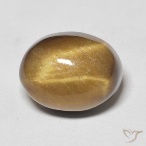 6.90ct طبيعي بنى متوسط عين النمر, بيضوي, غير شفاف