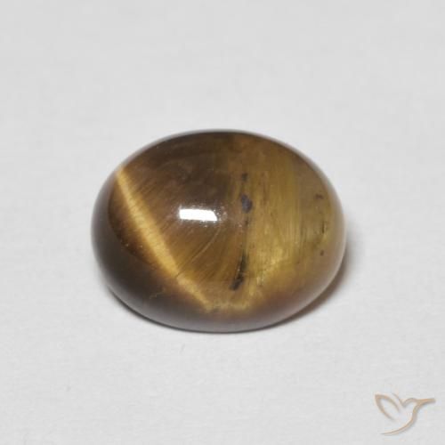 2.01ct طبيعي بنى دافئ عين النمر, بيضوي, غير شفاف