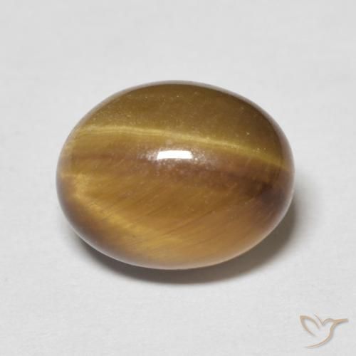 3.12ct طبيعي بنى دافئ عين النمر, بيضوي, غير شفاف