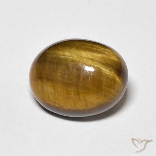3.30ct طبيعي بني ذهبي عين النمر, بيضوي, غير شفاف