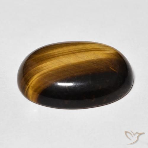 عين النمر Medium Dark-Brown طبيعي، بيضوي، 14.23 قيراط، غير شفاف