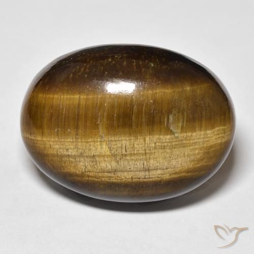 عين النمر Medium Light-Brown طبيعي، بيضوي، 36.66 قيراط، غير شفاف