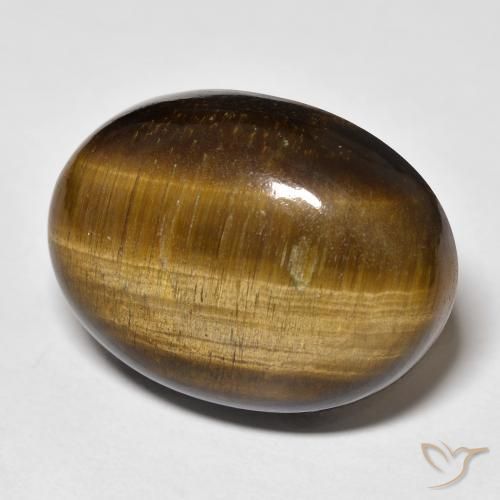 عين النمر Medium Light-Brown طبيعي، بيضوي، 36.66 قيراط، غير شفاف