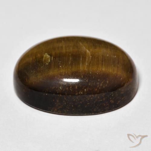 عين النمر Medium Light-Brown طبيعي، بيضوي، 36.66 قيراط، غير شفاف