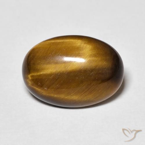 4.47ct طبيعي بنى دافئ عين النمر, بيضوي, غير شفاف