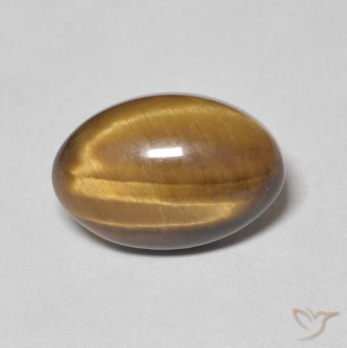 3.71ct طبيعي بنى دافئ عين النمر, بيضوي, غير شفاف