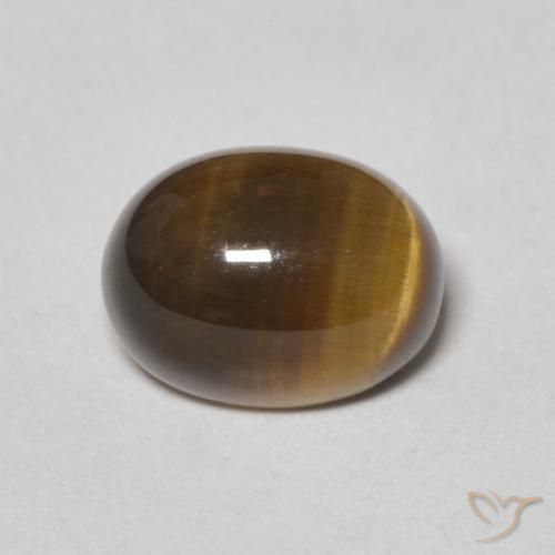 2.09ct طبيعي بنى متوسط عين النمر, بيضوي, غير شفاف