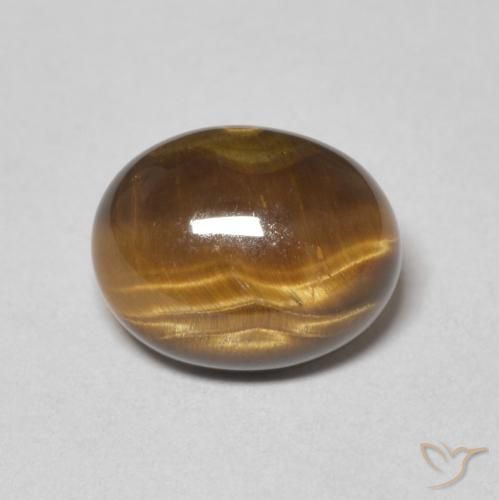 2.09ct طبيعي بنى دافئ عين النمر, بيضوي, غير شفاف