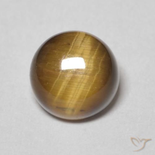 1.53ct طبيعي بنى متوسط عين النمر, دائري, غير شفاف