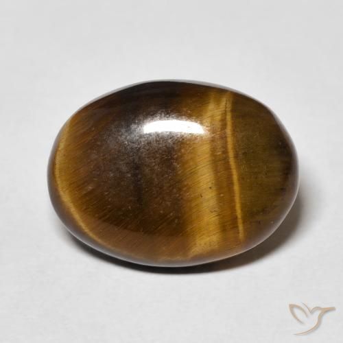8.66ct طبيعي بنى دافئ عين النمر, بيضوي, غير شفاف