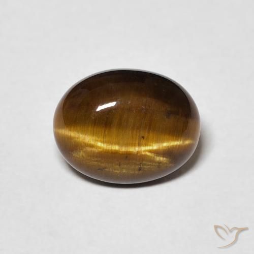 1.68ct طبيعي بنى دافئ عين النمر, بيضوي, غير شفاف