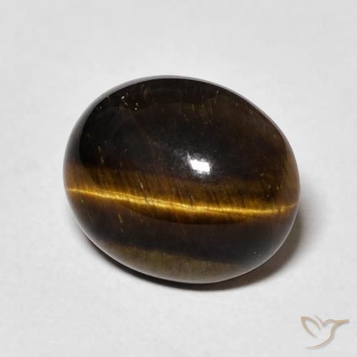 عين النمر Medium Dark-Brown طبيعي، بيضوي، 4.79 قيراط، غير شفاف