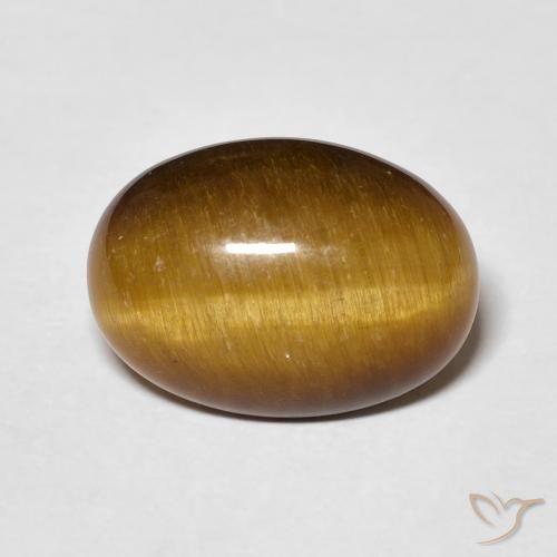 4.52ct طبيعي بني مصفر عين النمر, بيضوي, غير شفاف