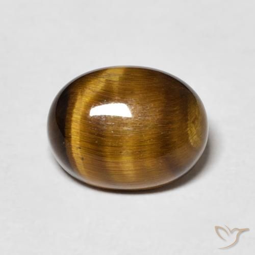 2.16ct طبيعي بني ذهبي عين النمر, بيضوي, غير شفاف