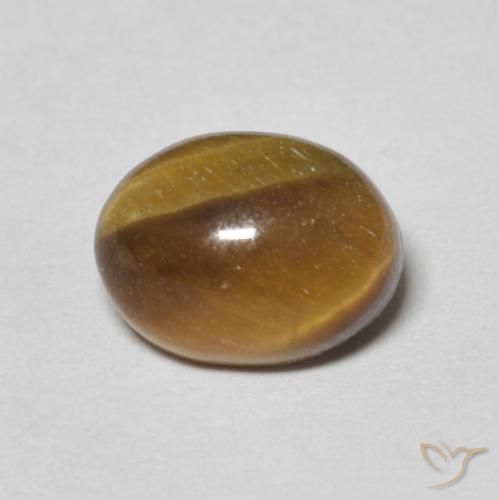 1.70ct طبيعي بنى متوسط عين النمر, بيضوي, غير شفاف