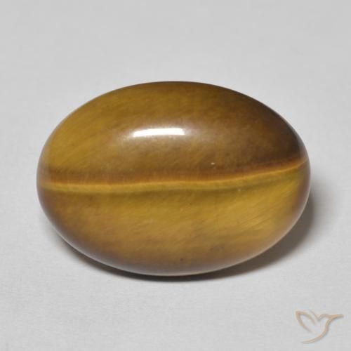 9.64ct طبيعي بنى دافئ عين النمر, بيضوي, غير شفاف