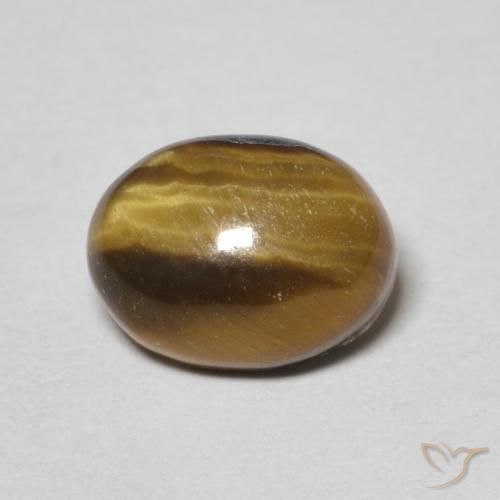 1.68ct طبيعي Medium Light-Brown عين النمر, بيضوي, غير شفاف