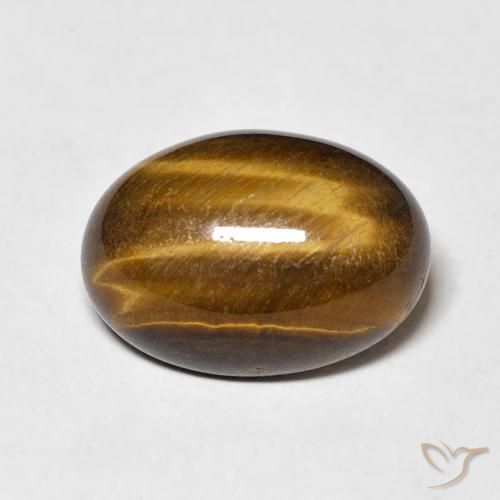 6.35ct طبيعي بنى متوسط عين النمر, بيضوي, غير شفاف