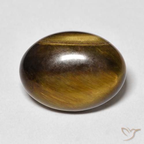 8.99ct طبيعي بني ذهبي عين النمر, بيضوي, غير شفاف
