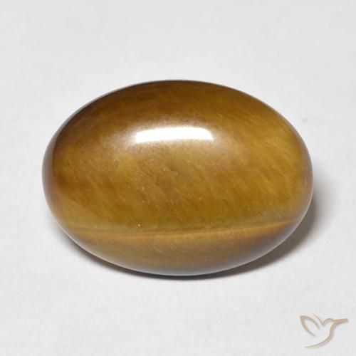9.25ct طبيعي بنى متوسط عين النمر, بيضوي, غير شفاف