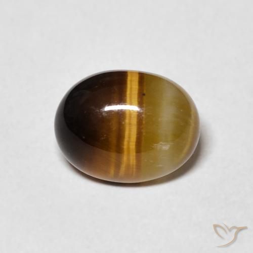 1.82ct طبيعي بني ذهبي عين النمر, بيضوي, غير شفاف