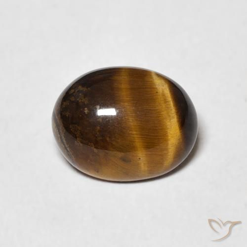 1.71ct طبيعي بني مصفر عين النمر, بيضوي, غير شفاف