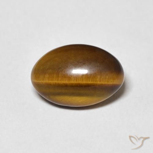 4.04ct طبيعي بنى دافئ عين النمر, بيضوي, غير شفاف