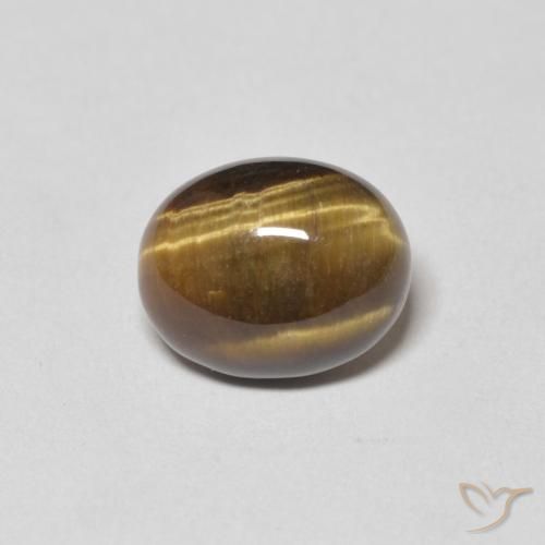 3.85ct طبيعي بني ذهبي عين النمر, بيضوي, غير شفاف