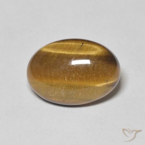 5.46ct طبيعي بني مصفر عين النمر, بيضوي, غير شفاف