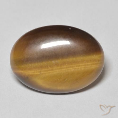 9.15ct طبيعي بنى متوسط عين النمر, بيضوي, غير شفاف