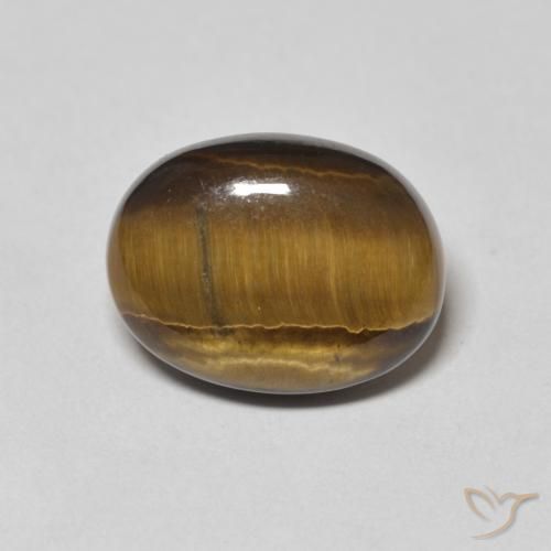 8.99ct طبيعي بنى متوسط عين النمر, بيضوي, غير شفاف
